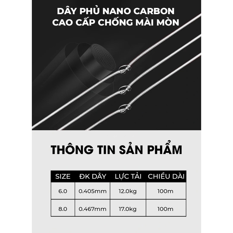 Dây Câu GUF Địa Long Săn Hàng 100m