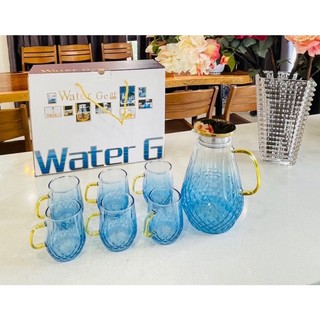 Bộ bình cốc thủy tinh chịu nhiệt Ocean Aqua 2023 | Bộ Bình Cốc Thủy Tinh Xanh Chịu Lực Chịu Nhiệt Siêu Nhẹ