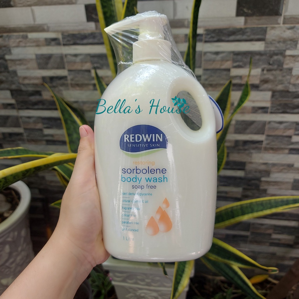 Sữa Tắm Dưỡng Ẩm, Phục Hồi Làn Da 500mL & 1L - REDWIN Sensitive Skin Sorbolene Body Wash With Vitamin E.