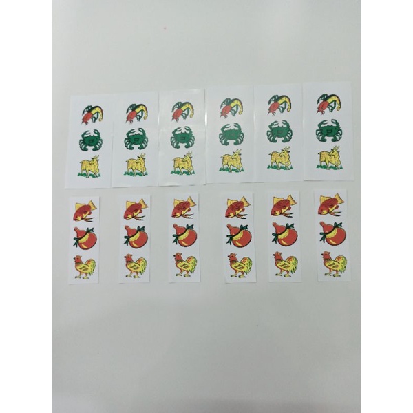 Tem dán bầu cua 10 bộ( 30 hột