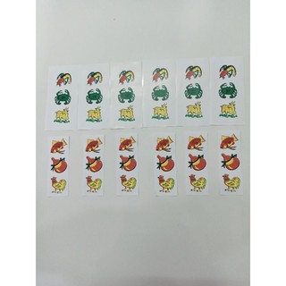 Tem dán bầu cua 10 bộ( 30 hột