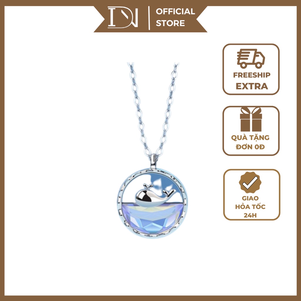 Dây chuyền cá voi biển Din.Jewelry- Vòng cổ nữ bạc trẻ trung thời trang cho nữ