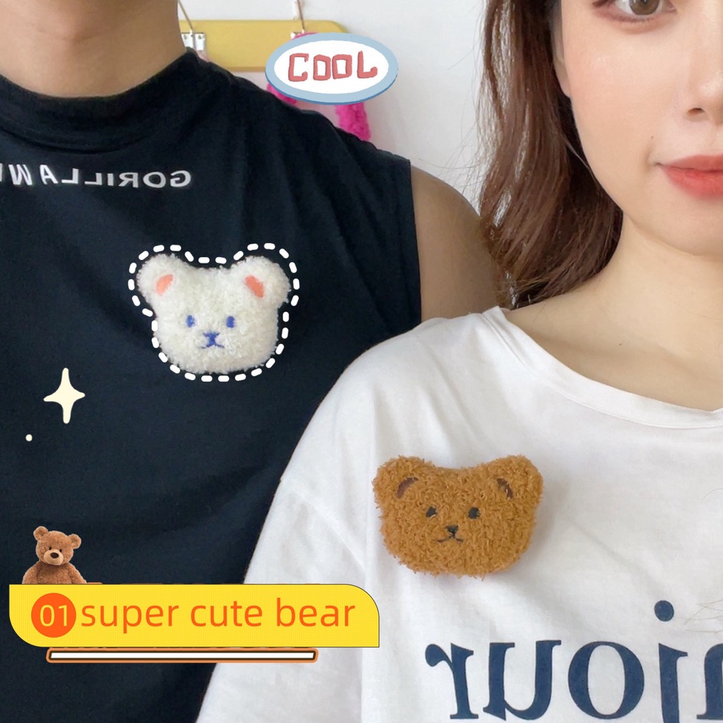 Ghim Cài Áo Hình Gấu Bông Hoạt Hình Đáng Yêu Dành Cho Bé Gái