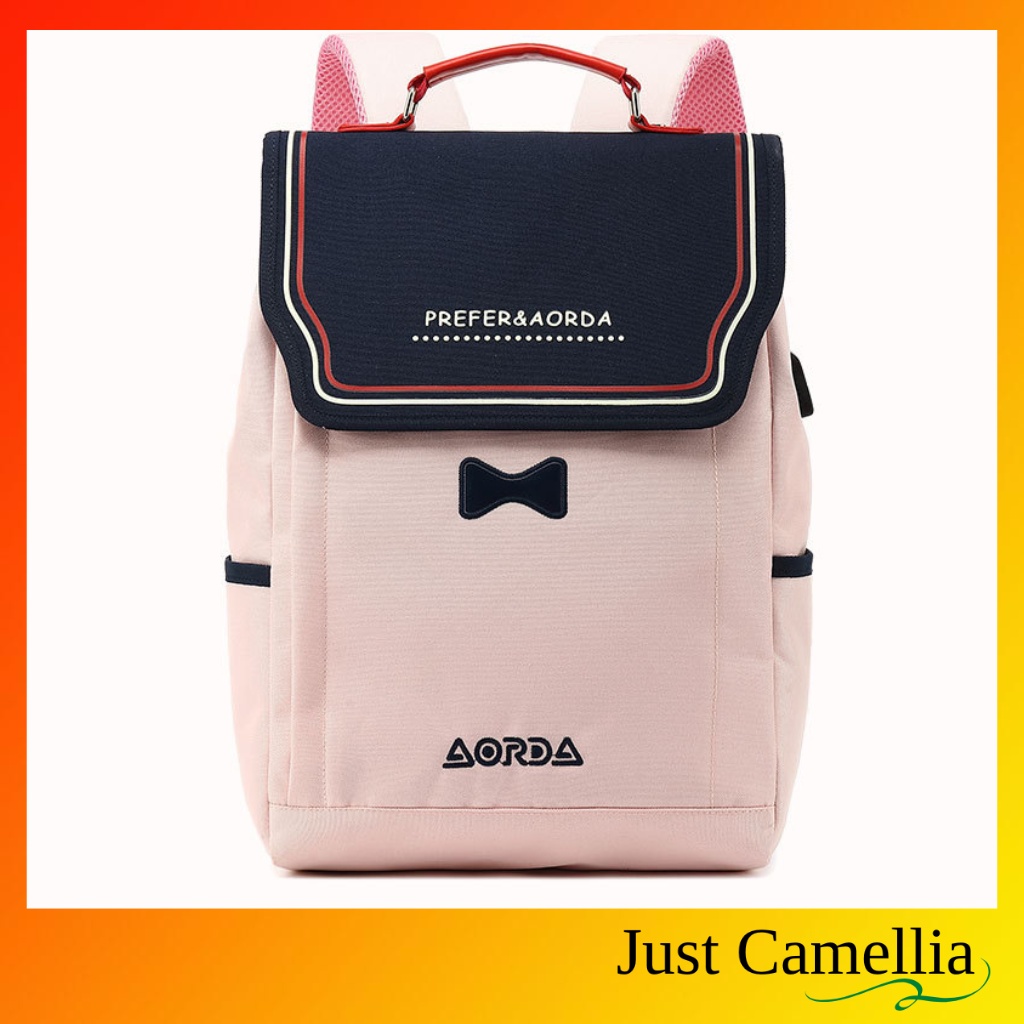 Balo Đi Học Cao Cấp Nữ JUST CAMELLIA JA037 Vải Polyester Canvas Chống Thấm Thời Trang Du Lịch Laptop.