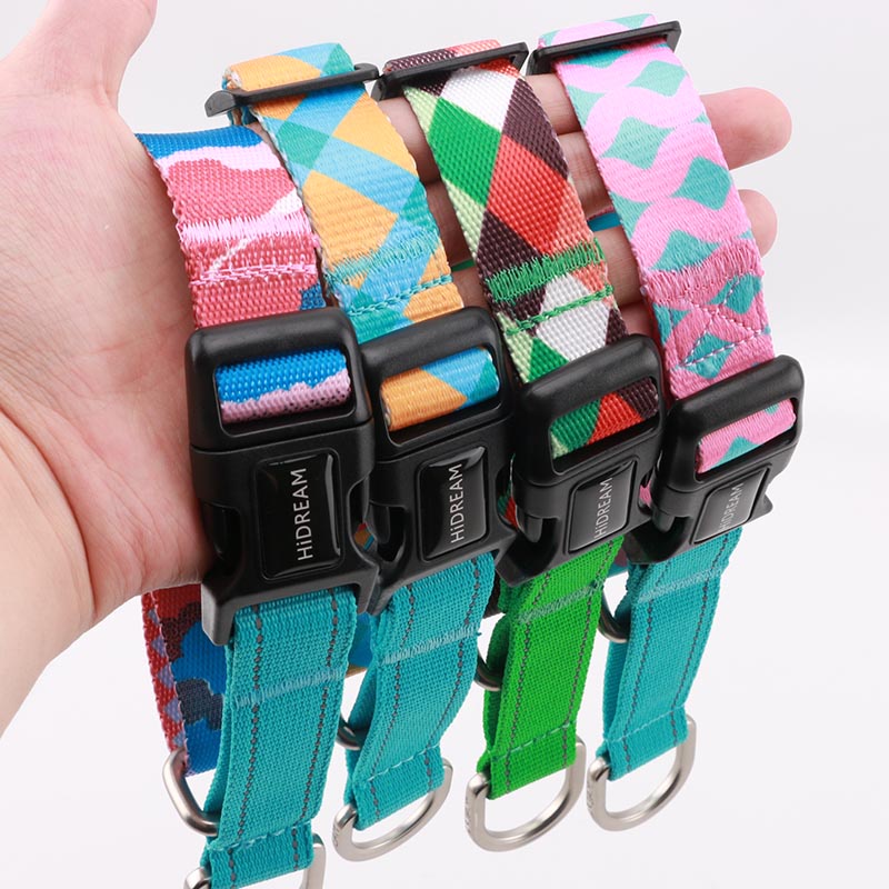 HamshMoc Vòng Cổ Huấn Luyện Thú Cưng Bằng Nylon Có Khóa Phản Quang Siêu Bền Kích Thước Nhỏ Vừa Và Lớn 1