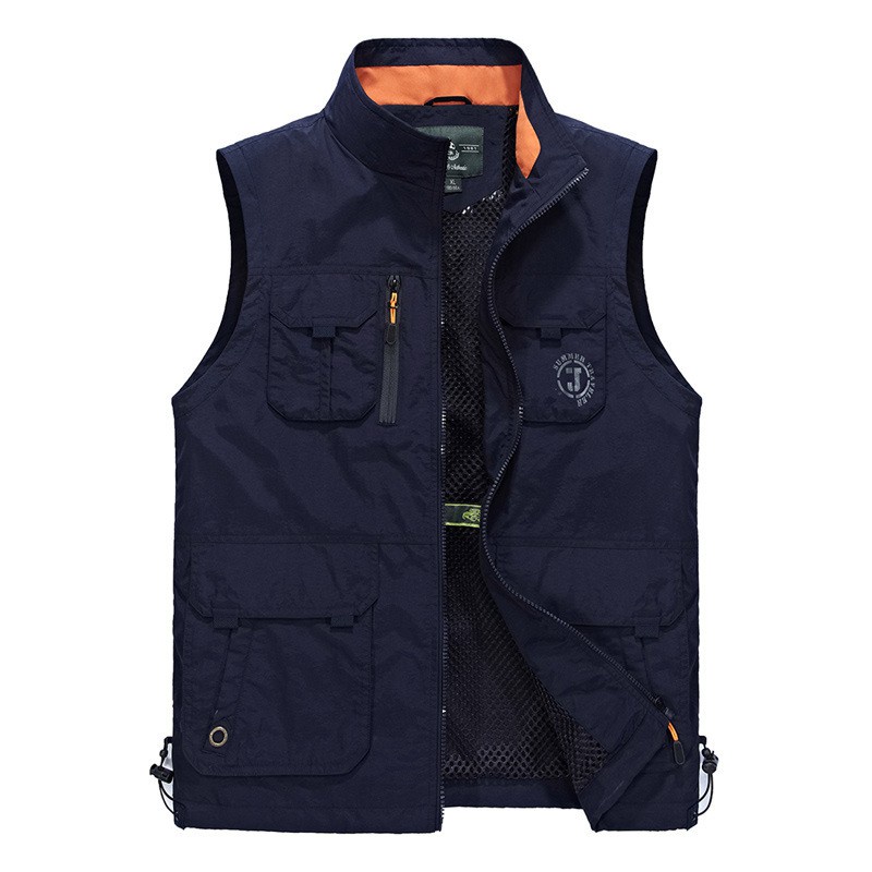 Áo Vest Chiến Thuật Phối Lưới Mỏng Cổ Đứng Nhiều Túi Chiến Thuật Mùa Hè Thu Cao Cấp Làm Quà Sinh Nhật Cho Nam