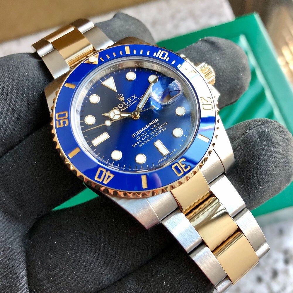 Đồng Hồ Nam Automatic Tọa Độ Submariner , Size 41mm , Dây Thép , Viền Màu
