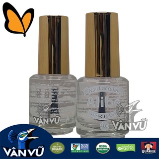 Mẫu Mới Sơn Bóng Trong Suốt, Bảo Vệ Màu Sơn Móng Tay AL08 Nắp Vàng Nhanh Khô 15ml