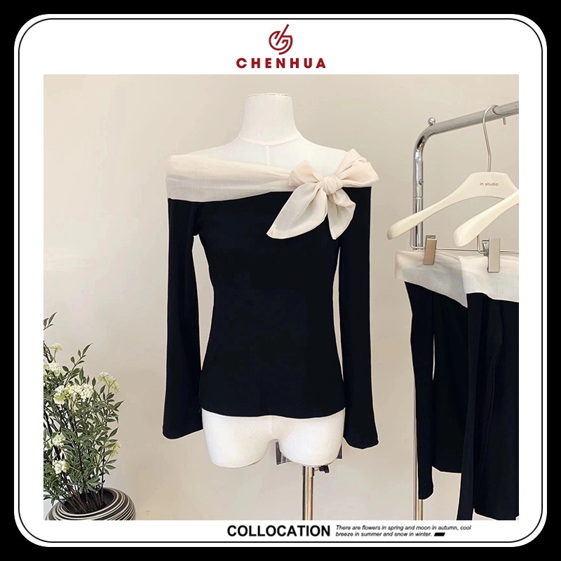 Set tiểu thư áo len tăm nơ vai mix chân váy midi xếp ly dáng dài  VN09