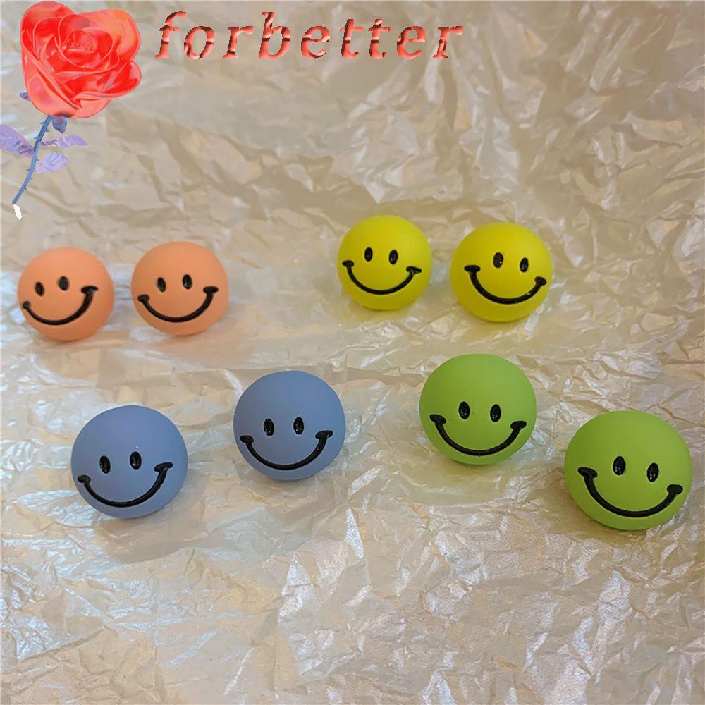 Bông Tai Hình Mặt Cười Nhiều Màu Sắc Thời Trang Hàn Quốc Cho Nữ