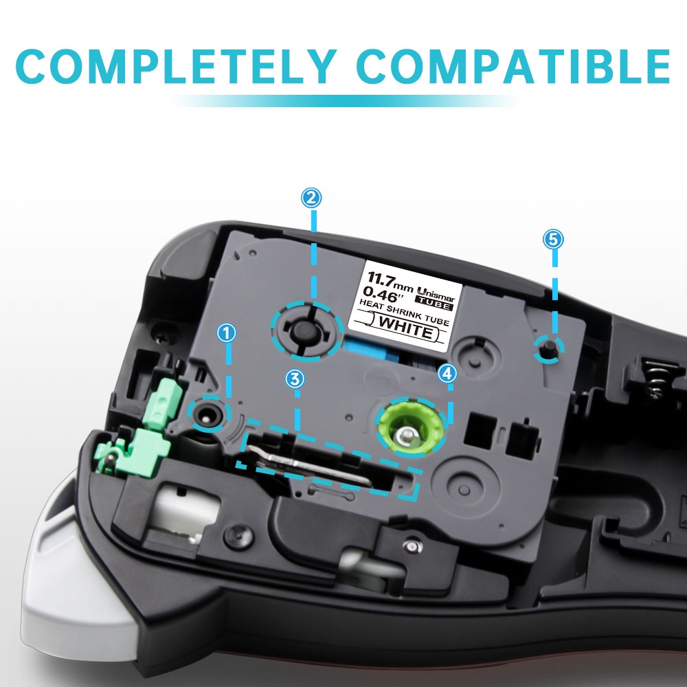 Ống co nhiệt 5.8-23.6mm cho máy in Brother PT H500 E300VP E500 E550WVP P750WVP P700 HSe231 HSe 231 HSe-231 TZe231