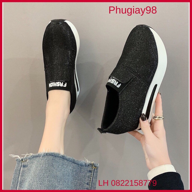 Giầy thể thao ĐẾ ĐỘN NỮ NÂNG CHIỀU CAO 6CM SIÊU NHẸ ( HÀNG ORDER) +Video thật
