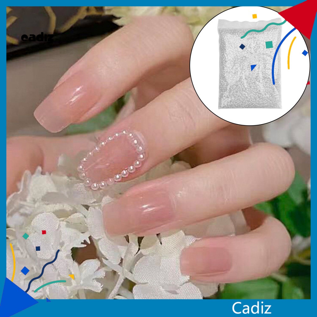 1 Túi Hạt Ngọc Trai Giả Mini Trang Trí Móng Tay Chống Rơi