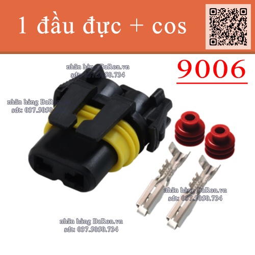 GIẮC ĐÈN XE HƠI, chuôi đèn xe, giắc chống nước dòng 9006