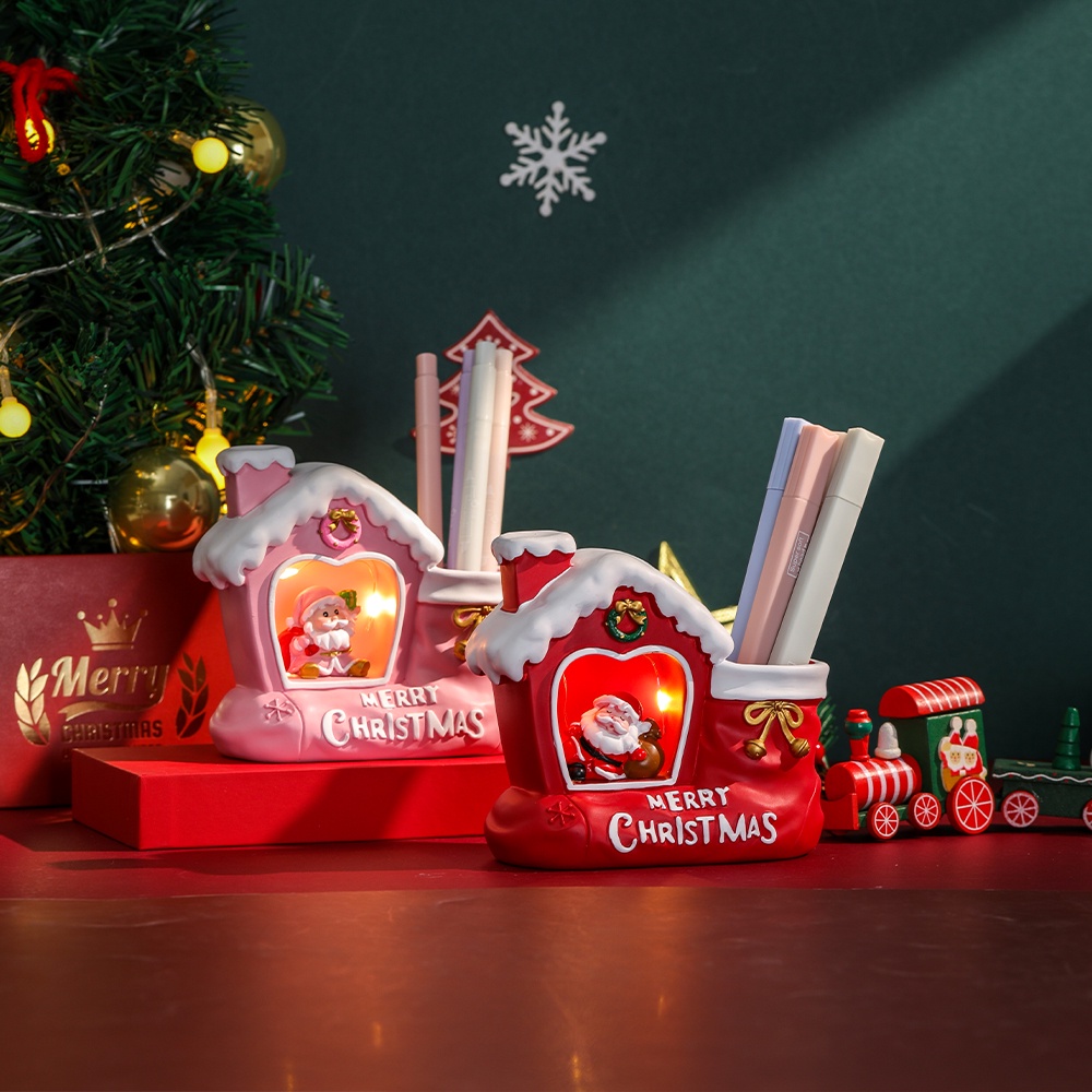 Imoda 1 Cái Giá Đỡ Bút Hình Ông Già Noel Phát Sáng Trong Đêm Để Bàn Làm Quà Tặng Giáng Sinh Cho Học Sinh / Văn Phòng