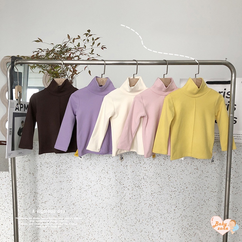 Áo Thun Tay Dài Màu Sắc Đơn Giản Cho Bé Gái