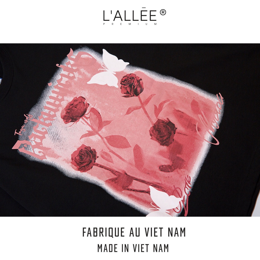 Áo nỉ Nam họa tiết in hình hoa Pack by Lallee.design áo dài tay nam Trẻ Trung chất nỉ lót bông dày dặn bo tay AN213