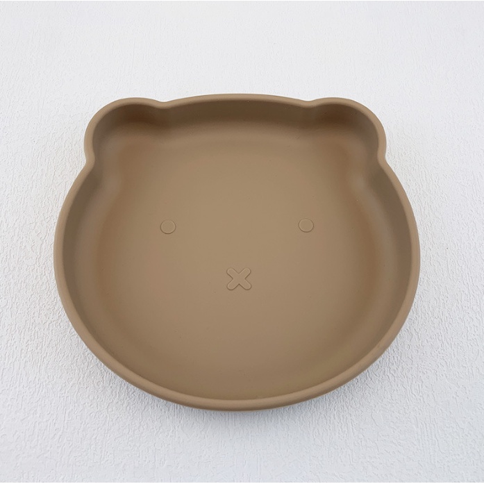 Khay Ăn Dặm Silicon Hình Gấu Shopmegold1, Khay Ăn Dặm Silicon Có Đế Hít Chống Trơn Trượt Chất Liệu Siêu Bền Cho Bé
