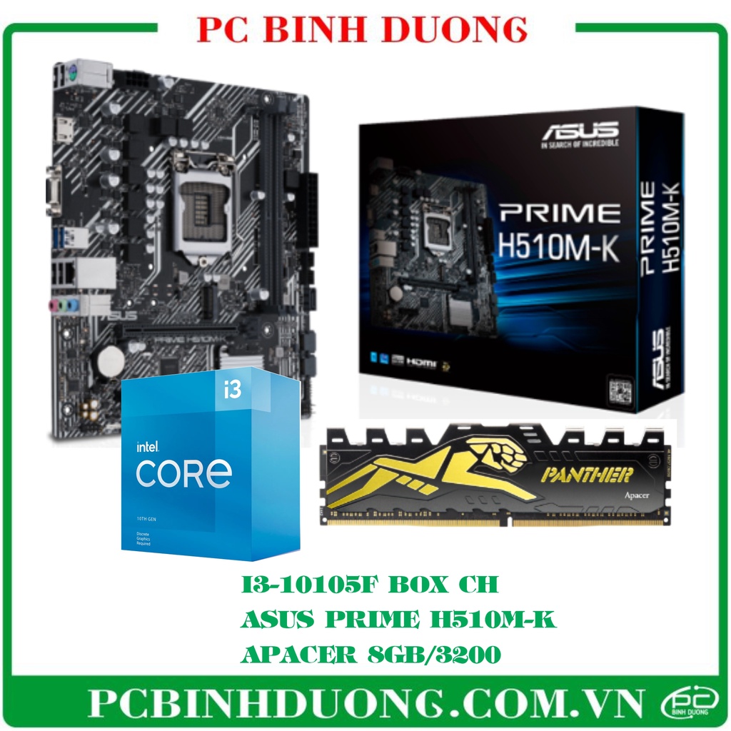 Combo H510 I3-10105F RAM 8GB/3200 Mới 100% Chính Hãng