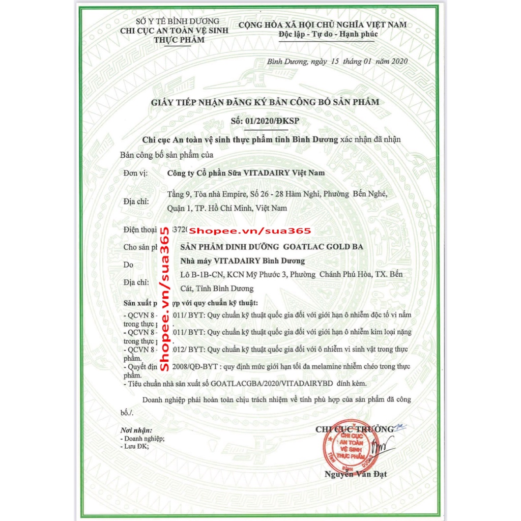 Sữa Dê GOATLAC Gold BA_800g