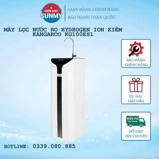 Máy lọc nước RO Hydrogen Slim ion kiềm cánh quay Kangaroo KG100ES1 , lọc nước - BH chính hãng toàn quốc