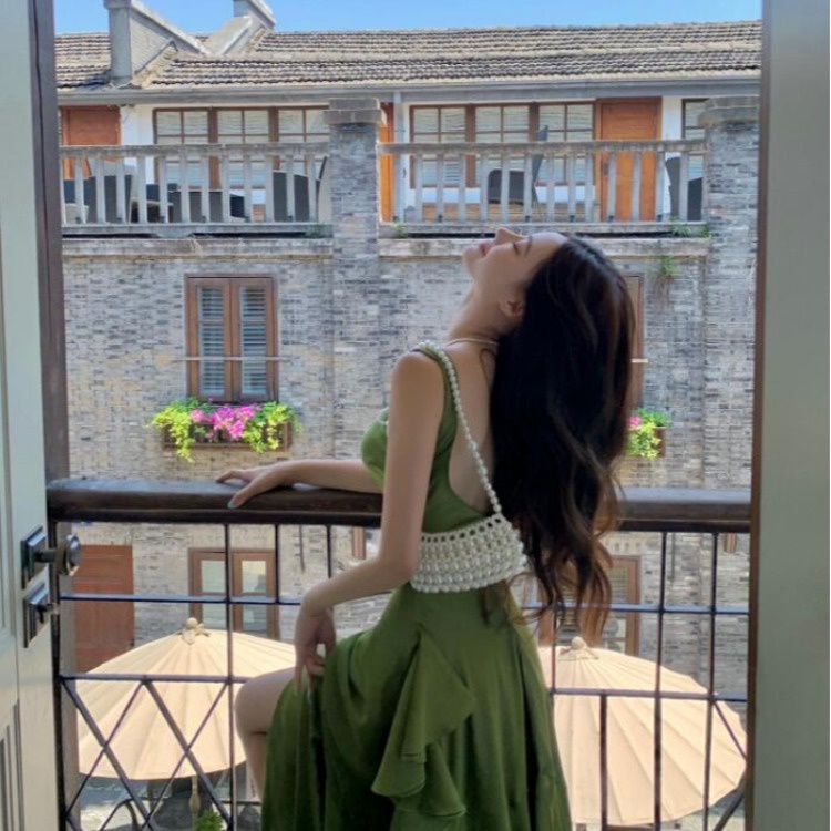 Đầm lụa dạ hội hở lưng xẻ tà sâu quyến rũ size S/M/L chỉ có tại LUXIEU GARDEN🌸