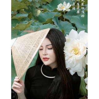 Áo dài nữ trơn màu đen thiết kế lụa Nhật cao cấp