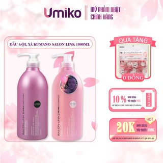 Dầu gội dầu xả Kumano Salon Link Nhật Bản bảo vệ và phục hồi tóc hư tổn 1000ml - Umiko Beauty