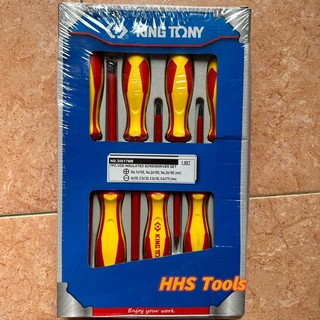 Bộ tua vít 7 cái cách điện 1000v hệ mét kingtony 30617mr, tô vít cách điện