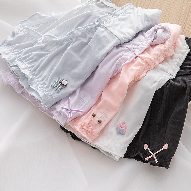 Quần Lót Lụa Nhún Bèo Phong Cách Lolita Nhật Bản Dễ Thương Cho Nữ