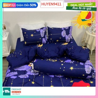 Bộ drap ga tặng kèm 2 vỏ gối-1m2x2m,1m6x2m,1m8x2m-mẫu sao rơi