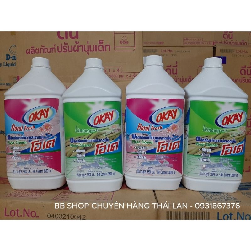 HCM Nước lau sàn Okay Thái Lan 3800ml