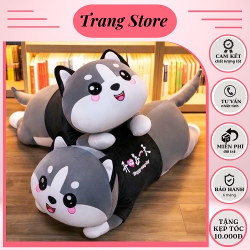 Gấu bông - Gối ôm mèo bi xám HUSKY dễ thương.Thú nhồi bông, gấu bông mèo siêu to đáng yêu, hàng cao cấp-gaubongxinh88.vn