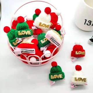 🎄🎄Kẹp Tóc Hình Nón Len Giáng Sinh Dễ Thương