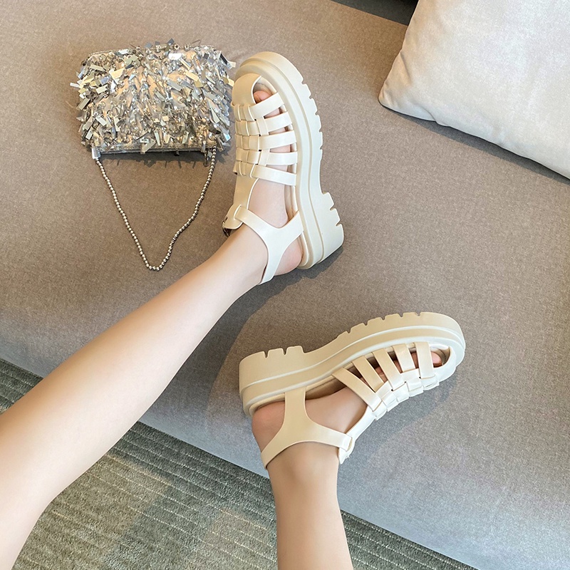 Dép xăng đan nữ đế bằng phong cách la mã cao cấp