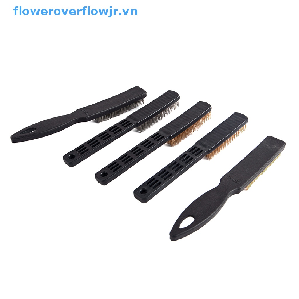 Bàn Chải Sợi Thép Không Gỉ Loại Bỏ Rỉ Sét Và Bụi Bẩn Tay Cầm Nhựa Tiện Dụng