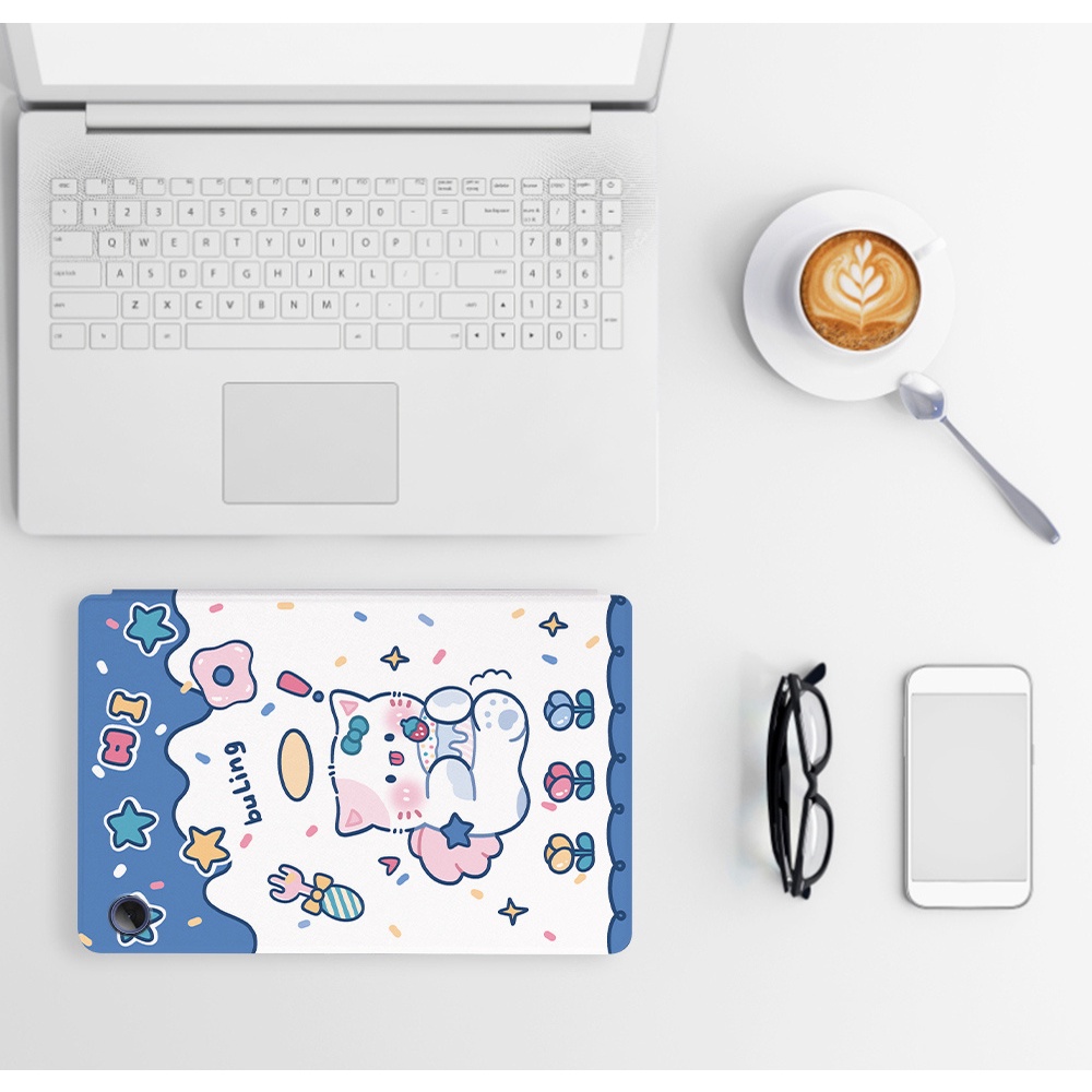 Bao Da PU Nắp Gập Kèm Giá Đỡ Họa Tiết Hoạt Hình Dễ Thương Cho Xiaomi Mi Pad 4 / MiPad 4 (8 inch)