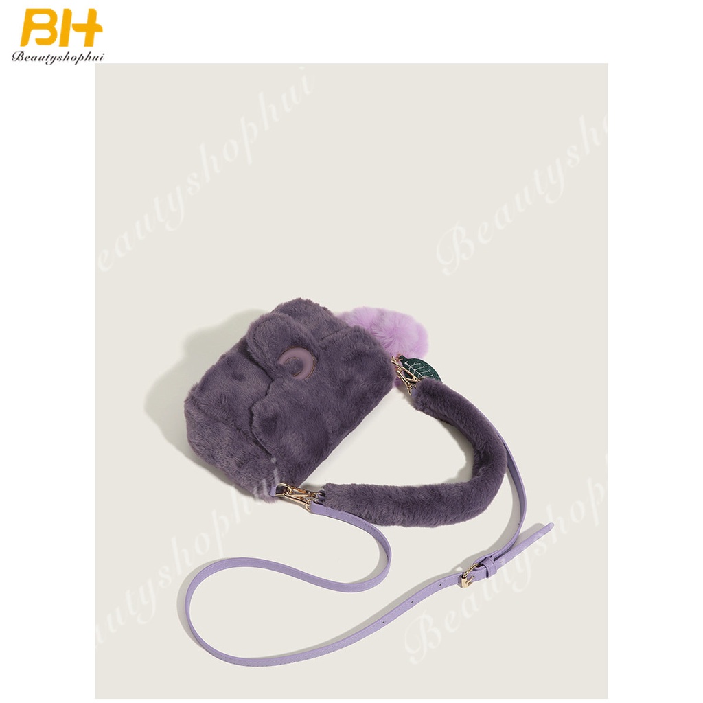 Túi Xách Đeo Vai Phủ Lông Cừu Cỡ Nhỏ Thời Trang Thu Đông 2022 Mới Dành Cho Nữ