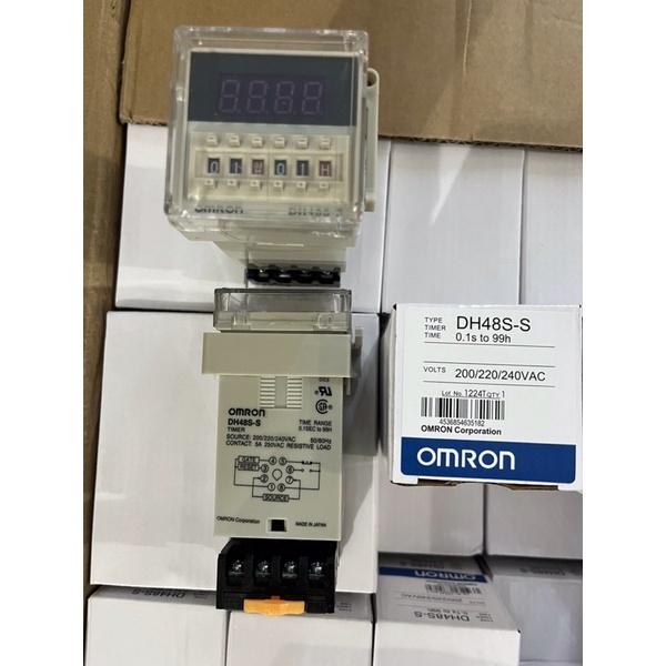 Rơle thời gian Omron DH48S-S một bộ cả đế