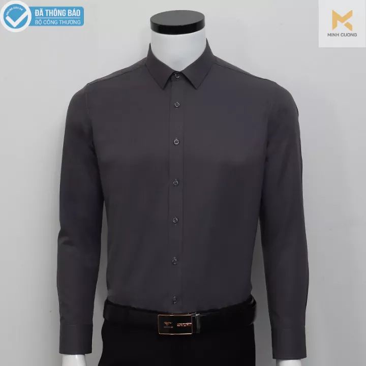 SƠ MI NAM màu đỏ dáng ôm dài tay chât lụa chống nhăn - cam kết hàng loại đẹp