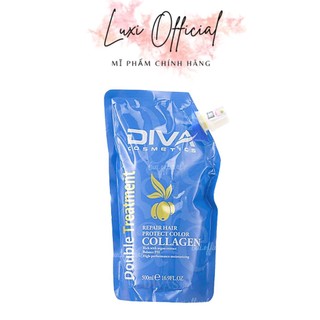 Hấp ủ tóc collagen diva 500ml hàng chính hãng luxiofficial