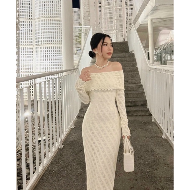 Đầm body len trễ vai siêu hot