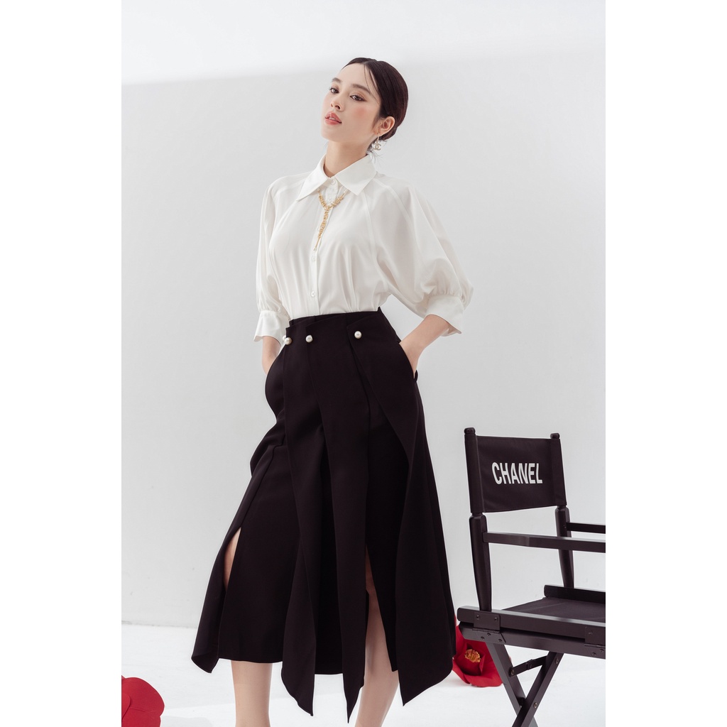 madebyChloé - Chân váy xẻ nhiều tà đính trai lụa cao cấp SISSY SKIRT - Thiết kế cao cấp