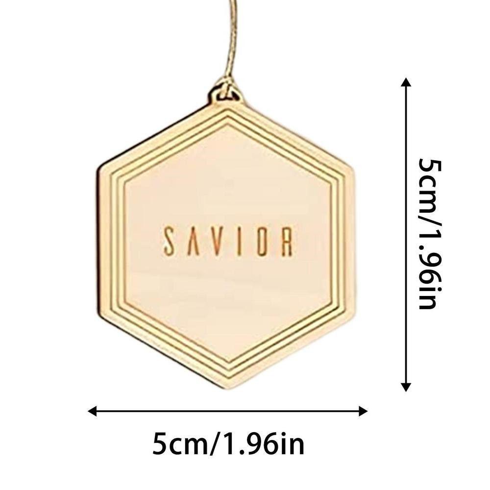 Set 12 / 25 Miếng Gỗ Names of Jesus Treo Trang Trí Giáng Sinh