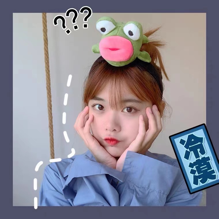 Băng Đô Cài Tóc Hình Ếch Hoạt Hình Vui Nhộn Cho Bé Gái