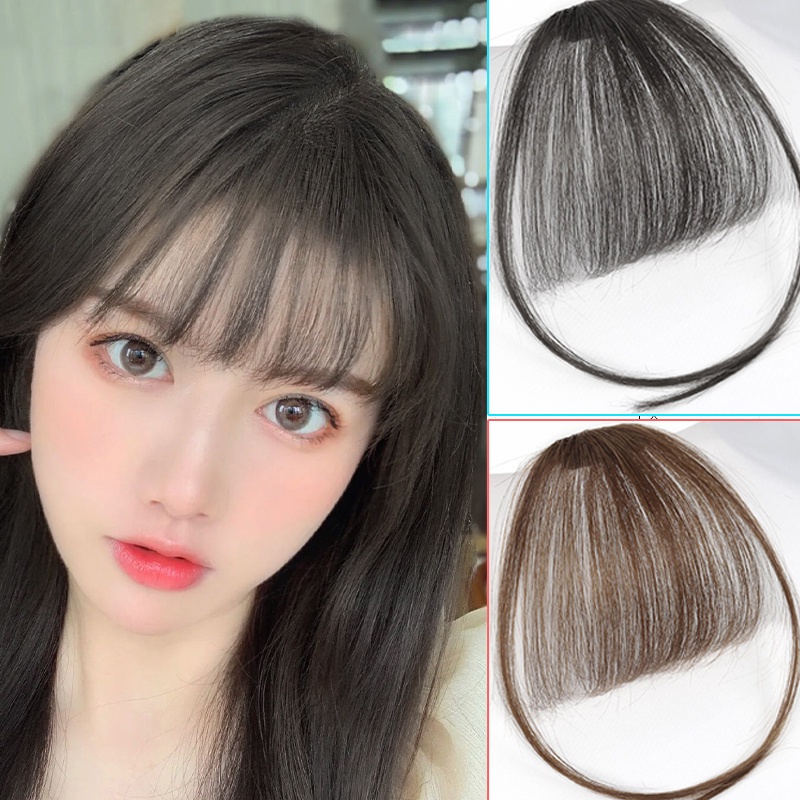 Tóc Giả Mái Ngang Tàng Hình Mái Ngố Tự Nhiên Cho Nữ