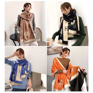 Khăn choàng len quàng cổ nữ mùa thu đông khăn cashmere dạ quà tặng cao cấp sang trọng 65x190cm - Mã CM001 The Collar Box