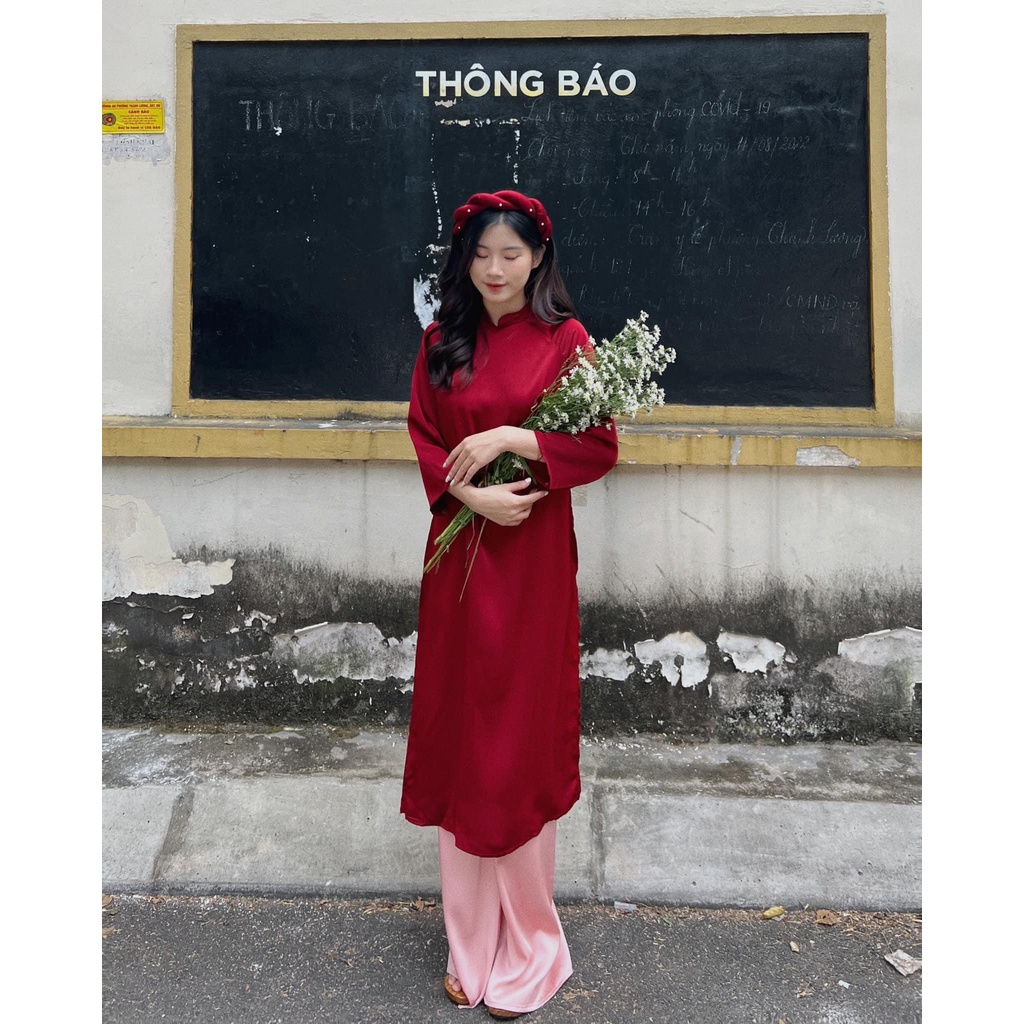 SET ÁO DÀI TRƠN 3 MÓN BIGSIZE HOT TẾT 2023