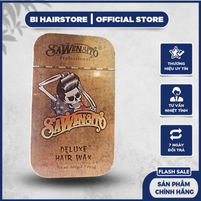 Sáp vuốt tóc nam Sawensito Deluxe Hair Wax 100ml, wax vuốt tóc nam dạng trượt