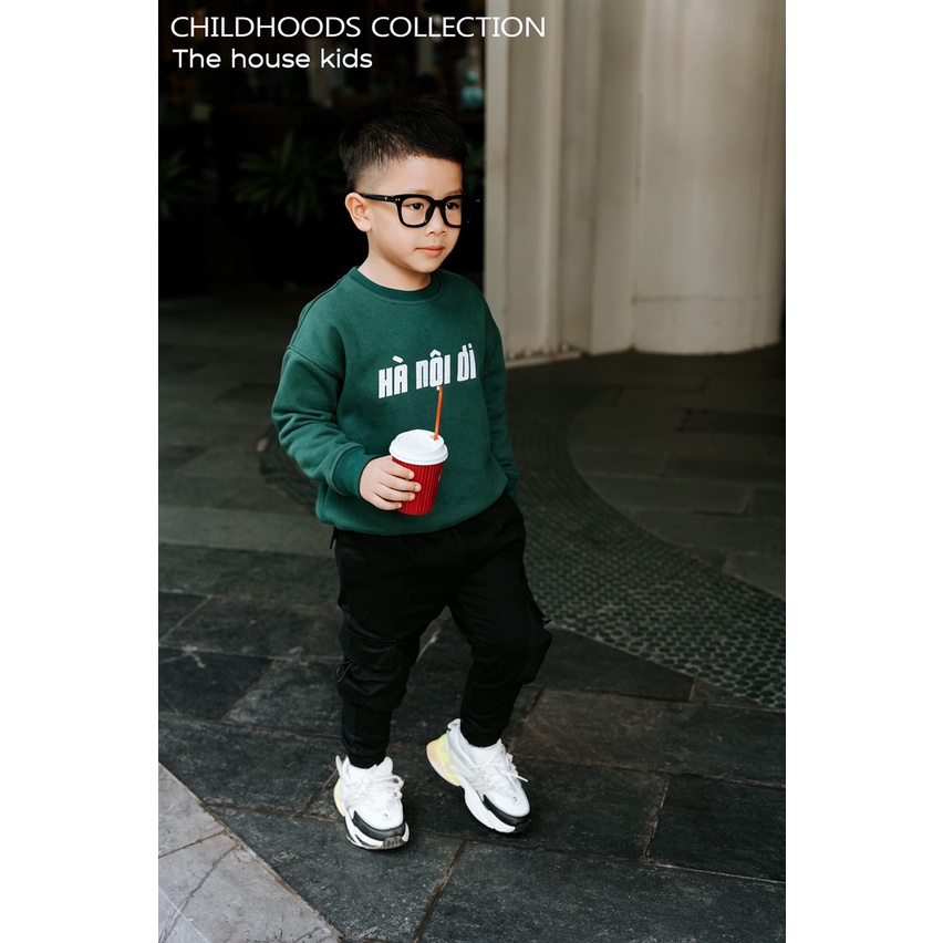 Áo nỉ bông cho bé trai bé gái - áo sweater Hà Nội Ơi The House Kids